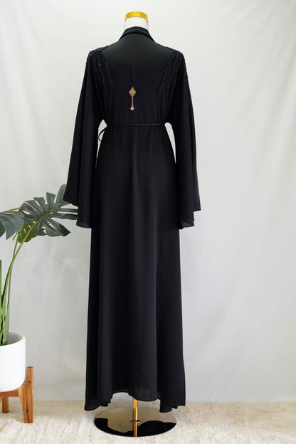 Aysha Abaya, back view, full length