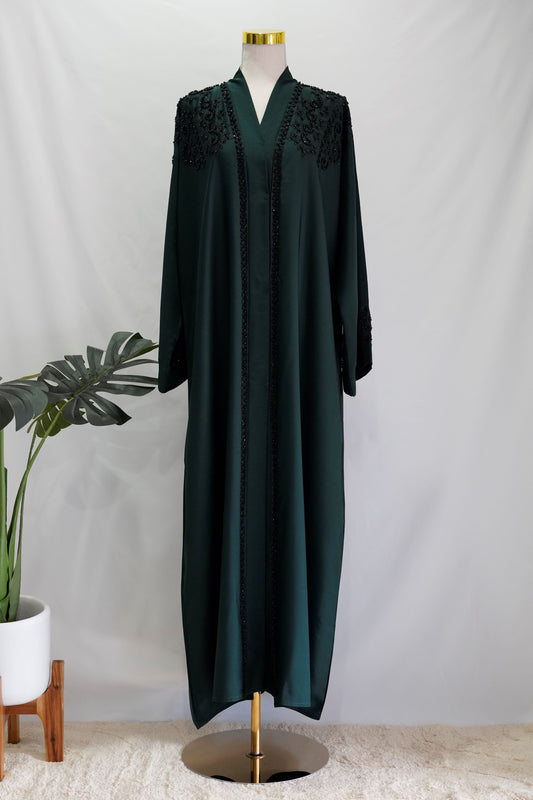 Maalika Abaya, front view, full length