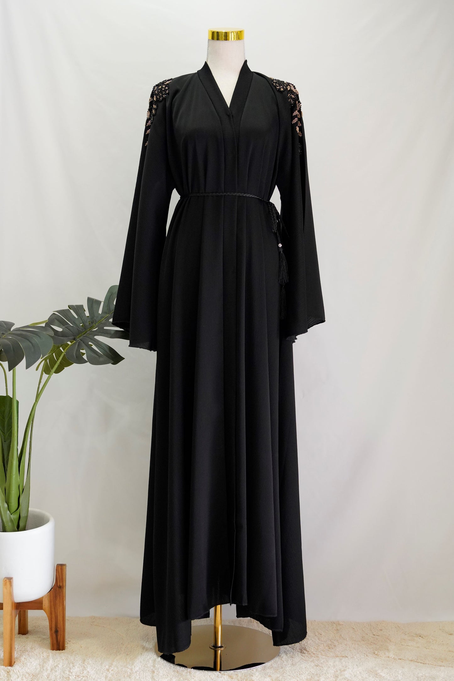 Zaynaa Abaya, front view, full length